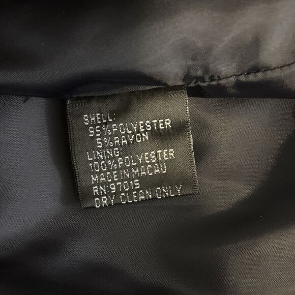 Signature Larry Levine Suit Blazer Women's Size 14 Black Pinstripe Notch Lapel - Picture 8 of 11